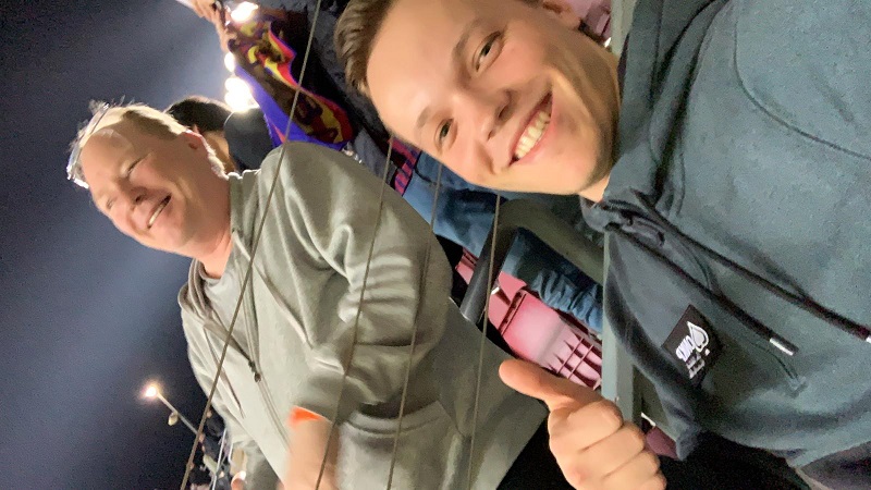 Ruurd en Dan bij FC Barcelona